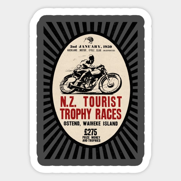 Vintage New Zealand Moto Race Sticker by Kujo Vintage